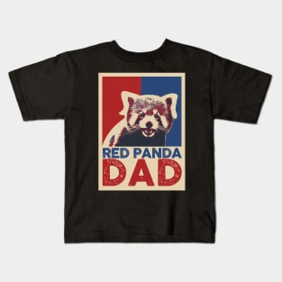 Red Panda Dad Pop Art Style Kids T-Shirt
